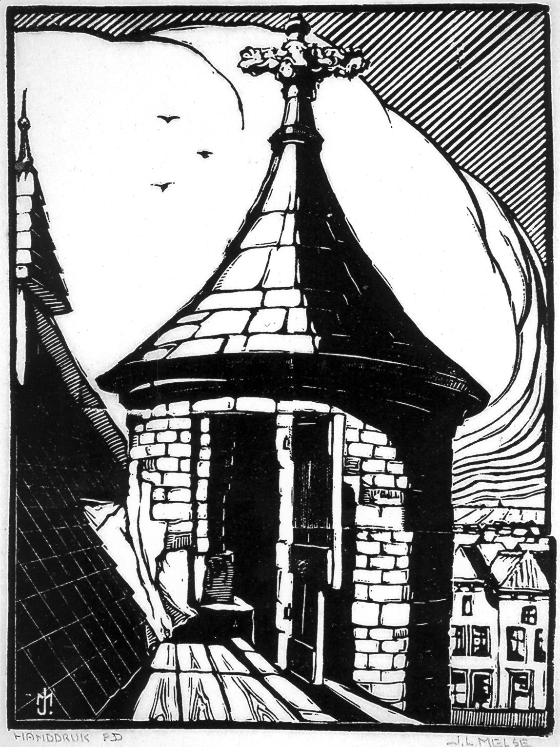 Traptorentje van de hervormde kerk, ca. 1930.