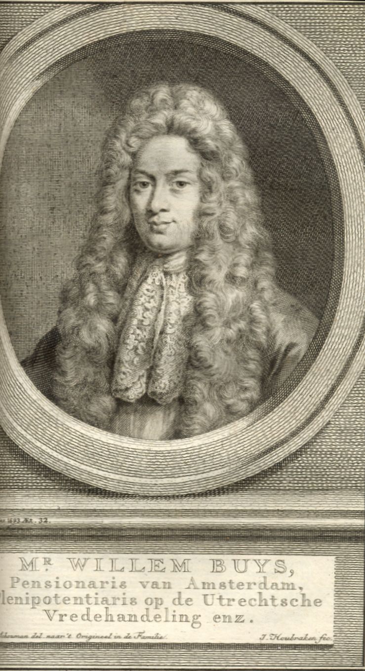 Mr. Willem Buys, pensionaris van Amsterdam, onderhandelaar in Utrecht, 1711.