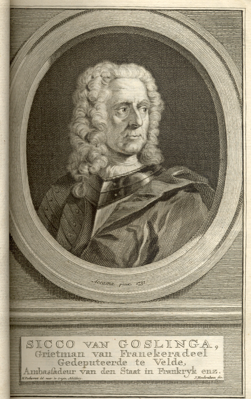 Sicco van Goslinga, ambassadeur in Frankrijk, 1730.